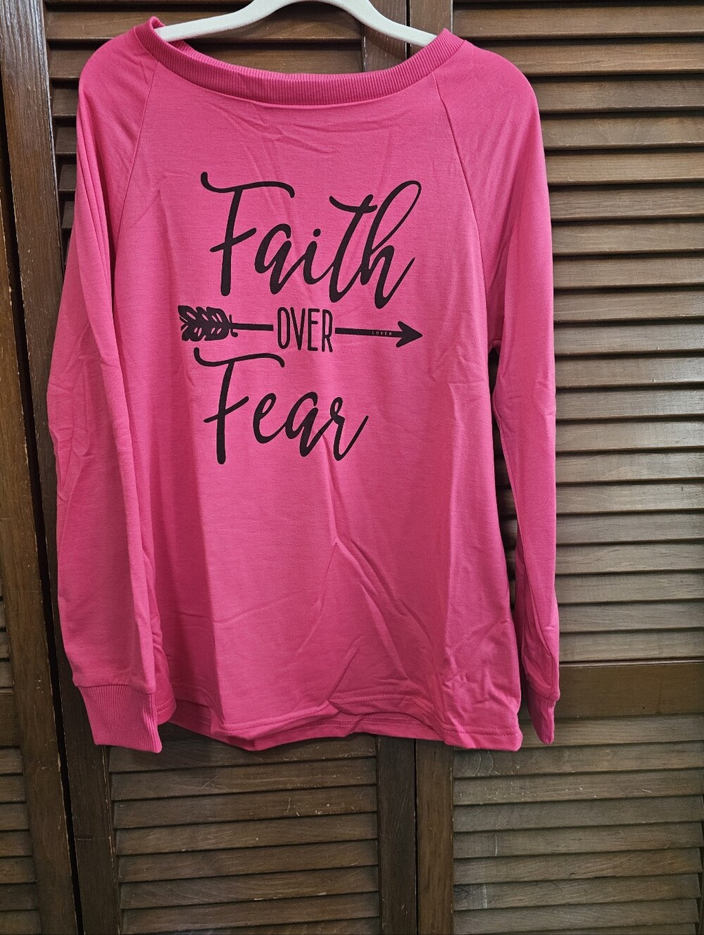 Faith Over Fear Pink Graphic Tee